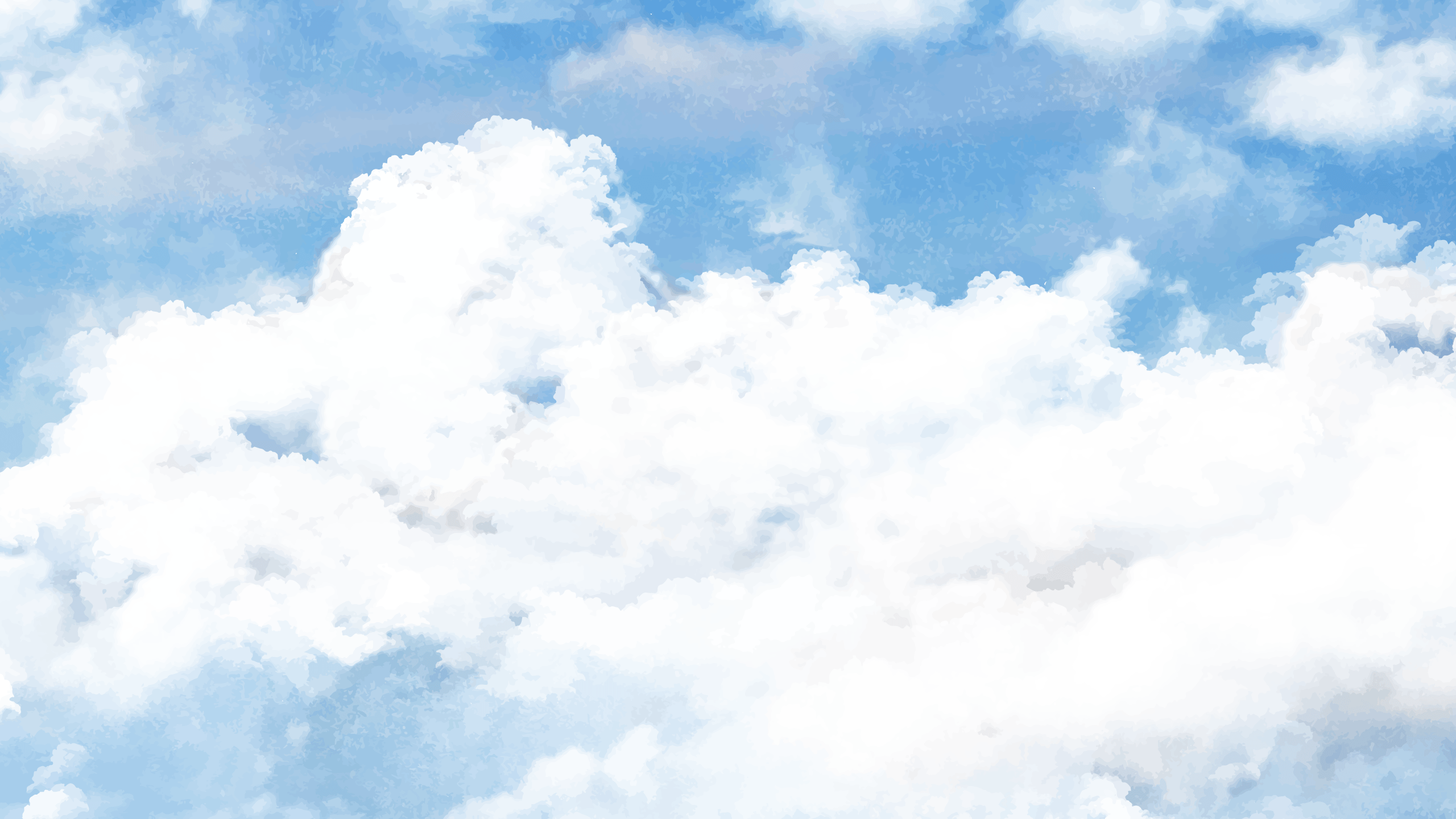 Blue sky and white clouds.